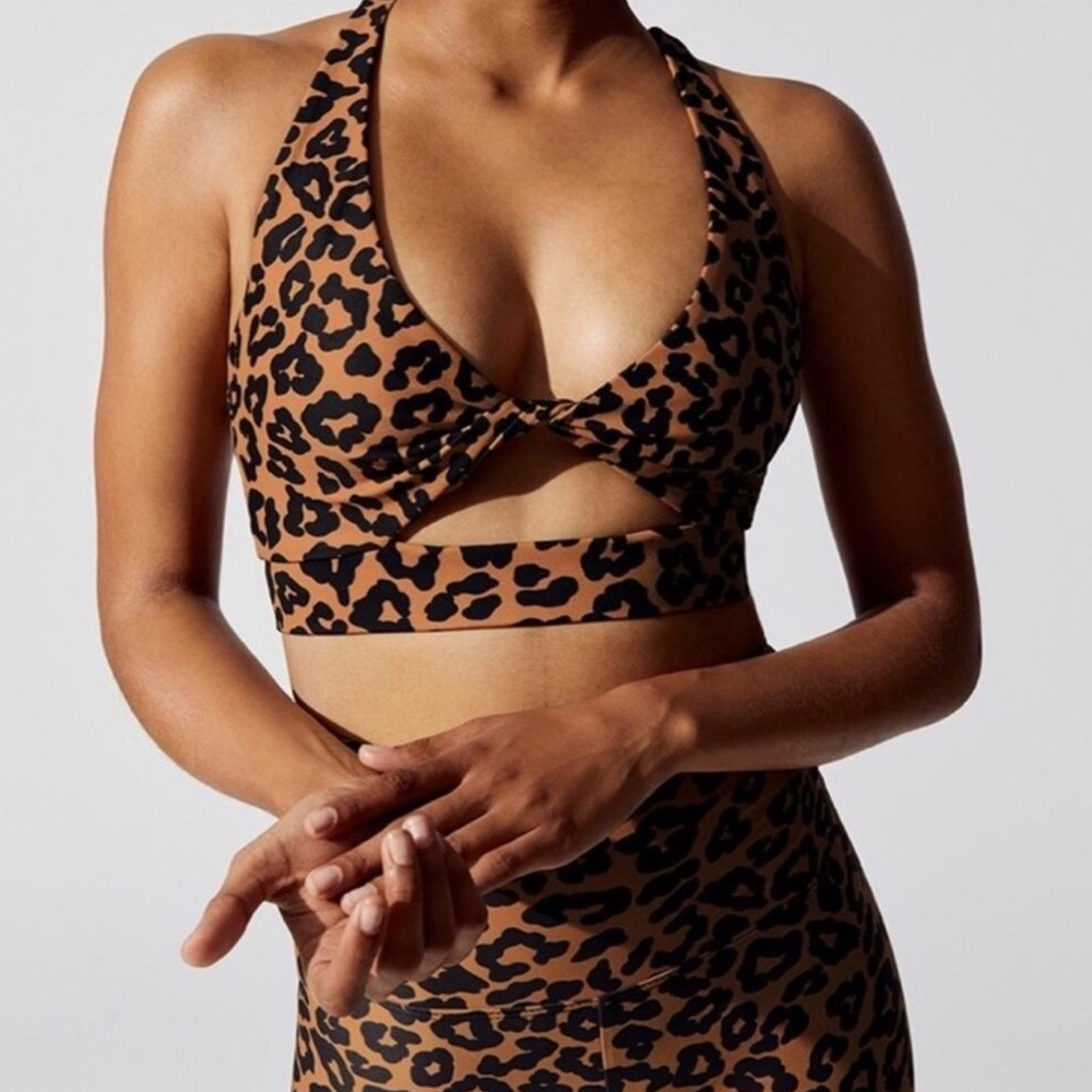 Beach Riot Brown and Black Leopard Print Leggings
